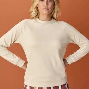 ThirdLove Weekend Terry Beige Crew Neck Sweatshirt